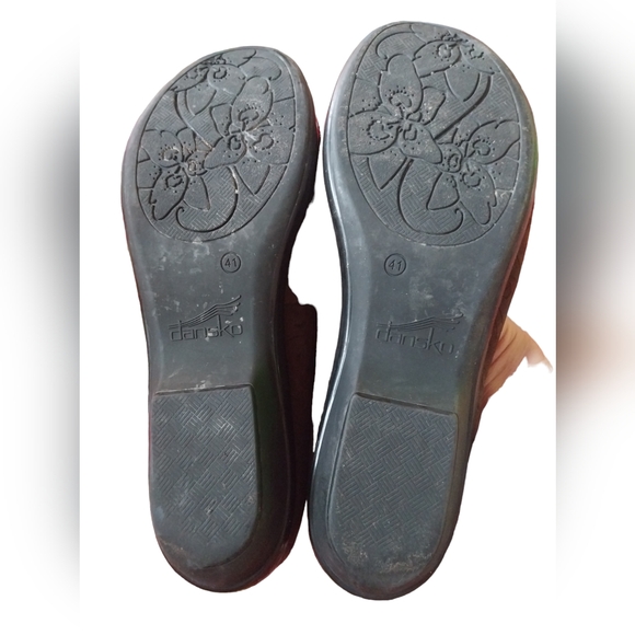 Dansko Oksana Leather Suede Floral Loafers Size 41 - Picture 9 of 10